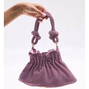 Cult Gaia Bara Mini Sparkly Pink Shoulder Bag